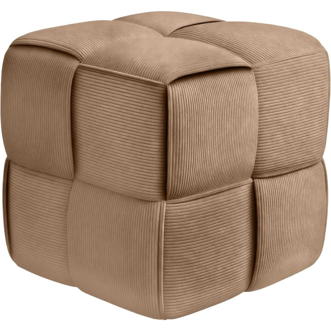 poggiapiedi beige velluto resistente